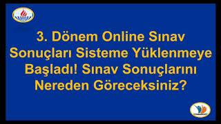 3. dönem online sınav sonuçlarını nereden ve nasıl görebilirsiniz?