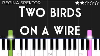 Regina Spektor - Two Birds On a Wire | EASY Piano Tutorial