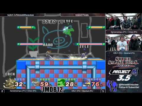 IMDB12 - Aarosmashguy (P1) + Chexr (P4) vs ORLY (P2) + Marshall (P3) - Project M 2v2 Grand Finals