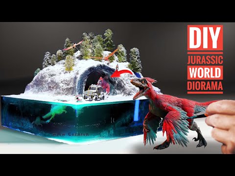 Dino Doomsday Diorama Spinosaurus and Pyroraptor Massacre Mankind in the Jurassic World Apocalypse