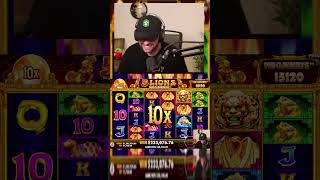 BIG WIN ON 5 LIONS MEGAWAYS   #watchgamestv #casino #gambling #adinross Video Video