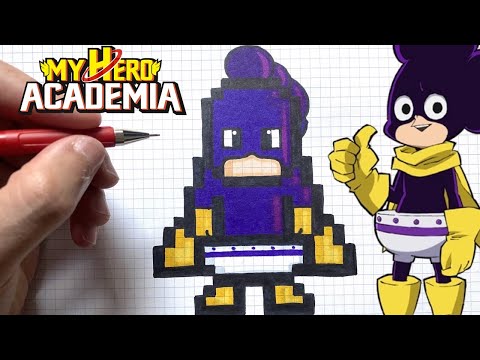 TUTO DESSIN MINORU PIXEL ART MY HERO ACADEMIA