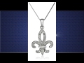 Fleur De Lis Necklace Sterling Silver