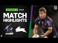 NRL 2024 | Storm v Rabbitohs | Match Highlights