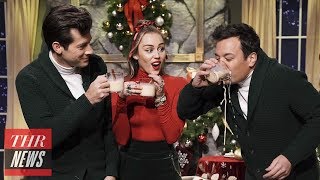 Miley Cyrus Gives Feminist Rendition of &#39;Santa Baby&#39; on &#39;Tonight Show&#39; | THR News
