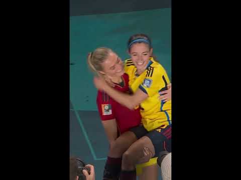 Spain's Bonmati and Sweden's Rolfo sharing sweet moment after jersey swap  