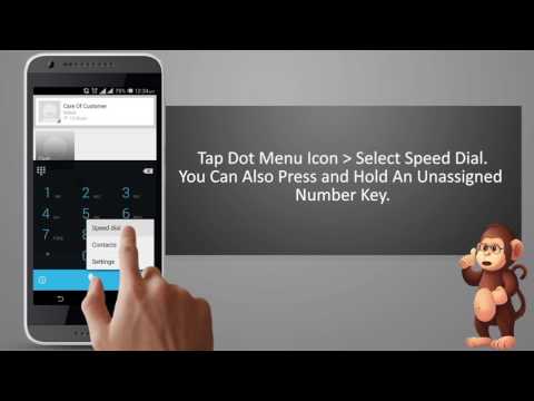 How to assign a speed dial key on htc mobile smart phones