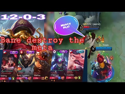 Funnel Bane OneHit And Destroyed The Meta Heroes|BANE BEST BUILD|MOBILE LEGENDS BANG BANG