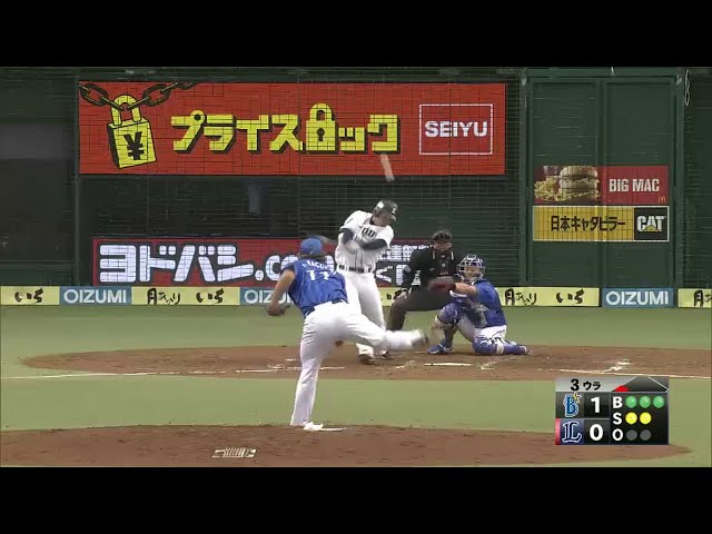 【3回裏】ライオンズ・秋山 センターへ同点タイムリーヒット!! 2015/3/21 L-DB