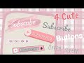 Free 4 Cute Subscribe Button Animation Green Screen Pink