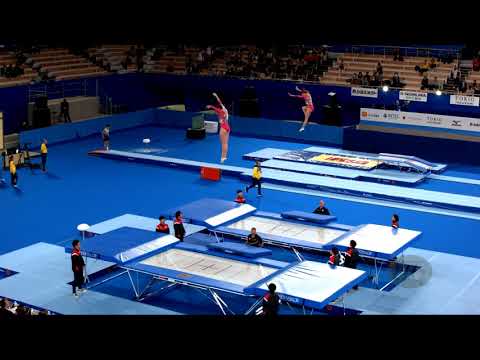 Mexico 1 (MEX) W - 2019 Trampoline Worlds, Tokyo (JPN) - Qualification Synchro R1