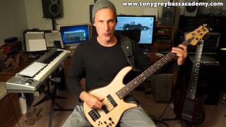 Free Bass Lesson on Technique Building by Tony Grey