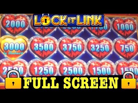 LOCK IT LINK slot machine FULL SCREEN BONUS BIG WIN!