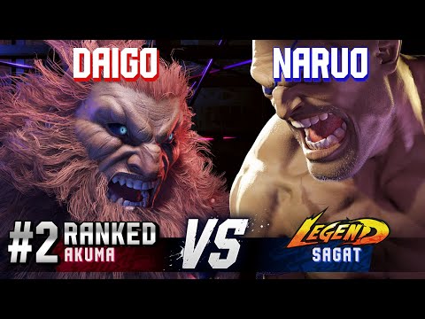 SF6 ▰ DAIGO (#2 Ranked Akuma) vs NARUO (Sagat) ▰ High Level Gameplay