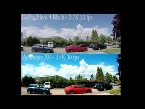 Actionpro X8 vs. GoPro Hero 4 Black - 2.7K 30 fps