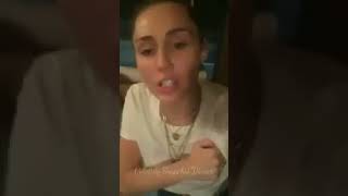 Miley Cyrus singing part of &quot;I Would Die For You&quot; on her instagram live stream