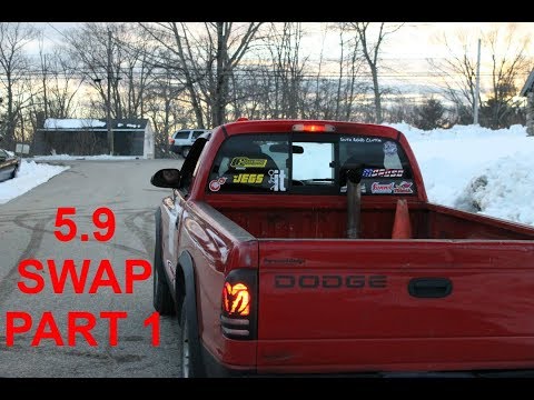 Dodge Dakota Budget 5.9 V8 SWAP PT 1 || We Blew Up The 5.2