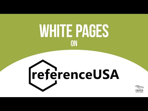 White Pages On Referenceusa
