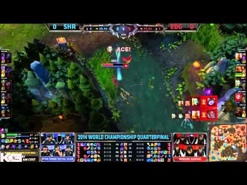 SHR vs EDG Game 1 Highlights Quarter final   LoL World Championship 2014 Royal Club vs Edward Gaming
