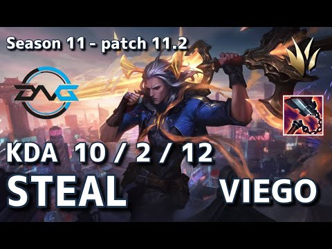 【韓国サーバー/M1/VS Aria】DFM Steal ヴィエゴ(Viego) VS タリヤ(Taliyah) JG - Patch11.2 KR Ranked【LoL】