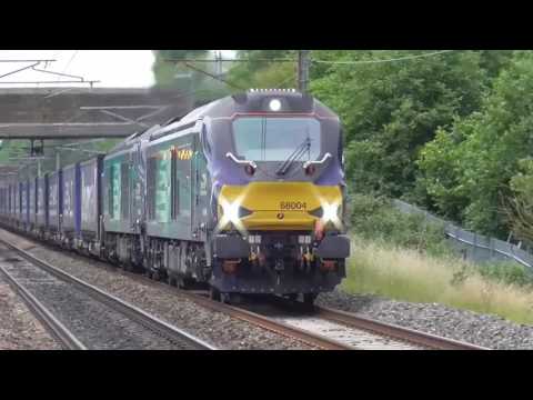 68004/68020 4m48 Mossend Euroterminal - Daventry, Tesco, 7th and 10th July 2016