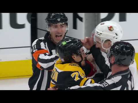 NHL Fight - Senators @ Bruins - Formenton vs Clifton - 09/11/2021