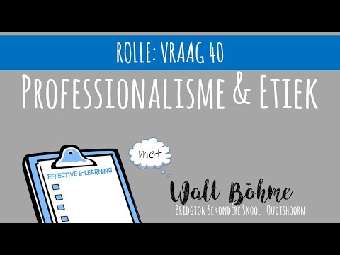 Q40 PROFESSIONELE- vs ETIESE GEDRAG