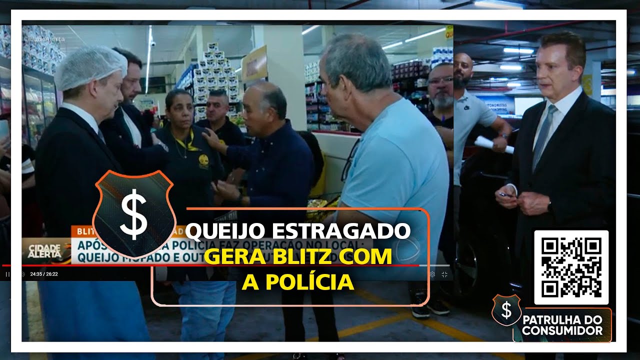 Queijo estragado gera blitz com a polícia.