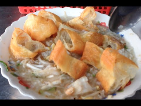 Breakfast Porridge Bacon & Fish at Phnom Penh City