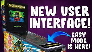 AtGames Legends Pinball New User Interface! "Easy Mode" is Here!