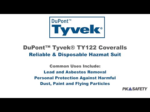 DuPont Tyvek Overall Hazmat Suit Ty122 Reißverschluss Vorne Mit Befestigt Haube, 