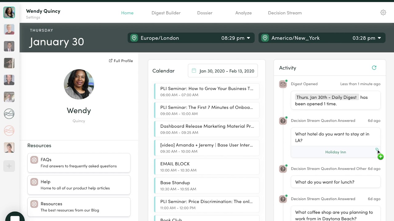 Base Overview - Dashboard