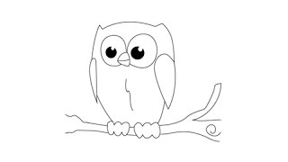 How to draw an Owl - Easy step-by-step drawing lessons for kids