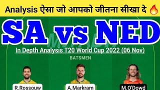 SA vs NED Dream11 Team | SA vs NED Dream11 WC T20 | SA vs NED Dream11 Team Today Match Prediction