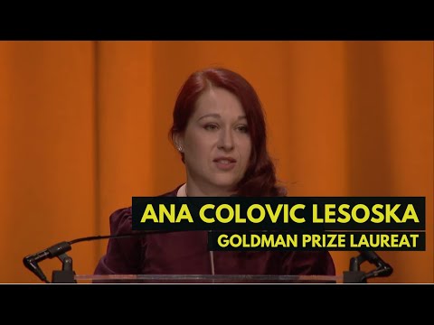 Ana Colovic Lesoska - acceptance speech | Goldman Environmental Prize 2019