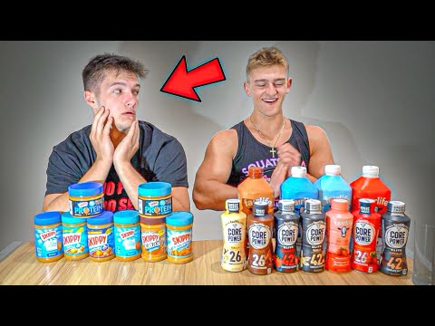 Eating One Brand for 24 Hour Challenge! *BULKING EDITION*