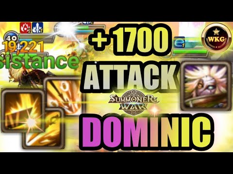 SPILL RUNE DOMINIC +1700 ATTCK IN RTA - SUMMONERS WAR