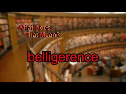 What does belligerence mean?