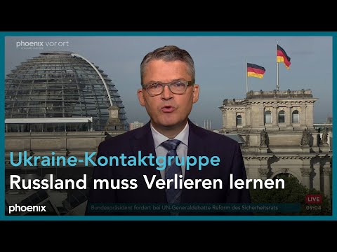 phoenix tagesgespräch mit Roderich Kiesewetter zur Ukraine-Kontaktgruppe am 20.09.23