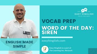 Siren: Vocab Word Of The Day | Easy Hinglish: English Seekho Hindi Mein | Hinglish To English