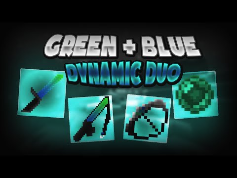 Minecraft PvP Texture Pack - Green + Blue Dynamic Duo Pack - by Animoo [1.7/1.8]