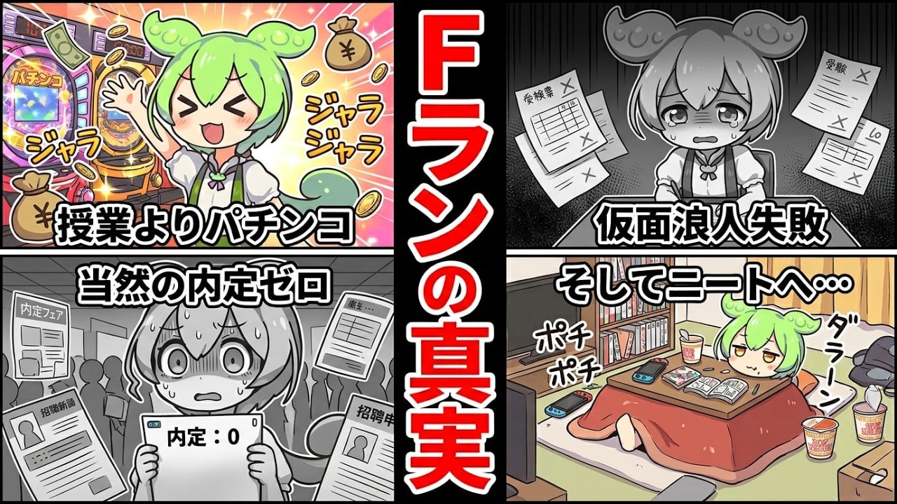 【地獄】ガチのFラン大学はここまでヤバかった【ずんだもん×ゆっくり解説】