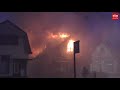 Grote brand in centrum van Roden