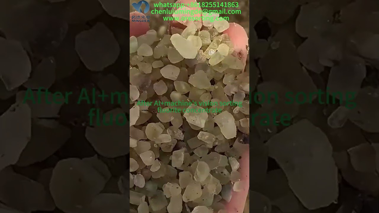 AI+machine's vision separate fluorite#oresorting #sensorbasedsorting #sortingmachine #fluorite