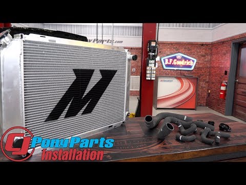 Mustang Mishimoto 2-Row Performance Radiator & Hose Kit For Manual Transmission 1979-93 Installation