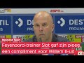Arne Slot na Willem II-Feyenoord (0-4): 'Uitwedstrijd winnen in deze omstandigheden is extra knap'