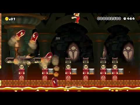 bowsers castle [hard] by eran eager 🍄 Super Mario Maker ✹Wii U✹ #brk