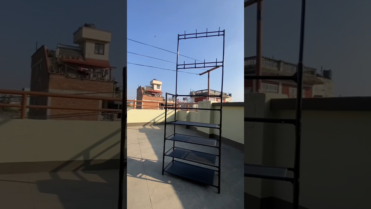 Assemble 5 layer of shoe Rack with Clothes Rack || Multifunctional Shoe Rack|| #shoerack