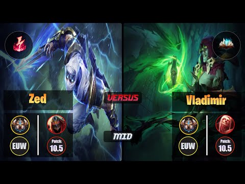 Challenger ZED [Electrocute] (Mid) VS  VLADIMIR - Challenger EUW Patch 10.5