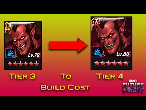 Mephisto Tier 3 Level 70 To Tier 4 Build Cost  - F 2 P - Marvel Future Fight